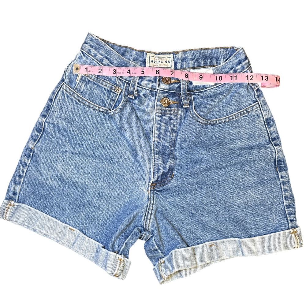 Arizona Jean Shorts Womens 5 High Rise Faded Denim VTG vintage 80s 90s